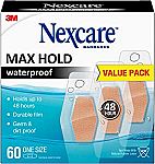 60-Ct Nexcare Max Hold Waterproof Bandages (One Size) $5.65 or less