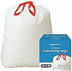 120-Ct 13-Gal Amazon Basics Kitchen Drawstring Trash Bags $13.36