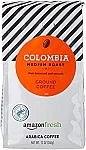 12 Ounce AmazonFresh Colombia Ground Coffee, Medium Roast $4