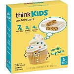 5-Count 1-Oz thinkKIDS Protein Bars (Vanilla Cupcake) $2.60