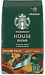 18-oz Starbucks Medium Roast Ground Coffee (House Blend) $6.65