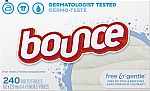 240 Count Bounce Dryer Sheets Laundry Fabric Softener $6.85