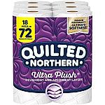 18-Ct Quilted Northern Ultra Plush 3-Ply Toilet Paper Mega Rolls $14.95