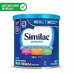 Similac Advance Powder Baby Formula, 12.4 oz Can $17.46