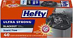 40-Ct 13-Gallon Hefty Ultra Strong Tall Kitchen Trash Bags Blackout $4.90