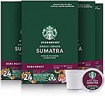 96-Ct Starbucks Dark Roast K-Cups Coffee Pods (Sumatra) $34.90