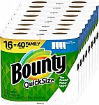 16 Family Rolls Bounty Quick-Size Paper Towels $23.25