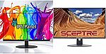 Sceptre IPS 24” FHD Business Monitor (E248W-FPT) & 24" Professional Thin 1080p Monitor (E248W-19203R Series) $157.94