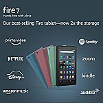 Fire 7 tablet, 7" display, 32 GB, (2019 release) $33, Fire 7 Kids Tablets $50 and more