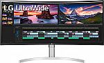 LG 38WN95C-W 38" Curved Ultrawide QHD+ (3840x1600) Nanio IPS 144Hz G-Sync and FreeSync Monitor $752.06
