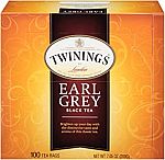 100-Count Twinings of London Earl Grey Black Tea Bags $7.83