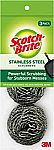3-Ct Scotch-Brite Stainless Steel Scrubbers $1.23