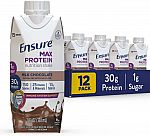 12-Ct 11-oz Ensure Max Protein Nutrition Shake (Milk Chocolate or Vanilla) (2 for $40)