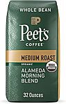 32 Ounce Peet's Coffee Medium Roast Whole Bean Coffee $17.49