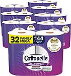 32-Ct Cottonelle Ultra ComfortCare Soft Toilet Paper Family Mega Rolls $24