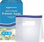 120-Ct Amazon Basics Freezer Quart Bags $7.50