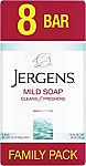 8-Count Jergens Mild Bar Soap (3.5-oz bar) $2.80