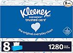 8 Boxes Kleenex Facial Tissues (1280 Tissues Total) $12.74