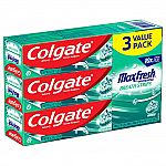 3-Ct 6.3-Oz Colgate Max Fresh Whitening Toothpaste w/ Mini Breath Strips (Clean Mint) $5.61