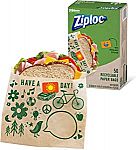 50 Count Ziploc Paper Sandwich & Snack Bags $3.60