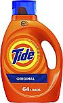 92-oz Tide Liquid Laundry Detergent (Various Scents) + $2.80 Credit $9.32