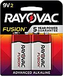 2-Ct Rayovac 9V Fusion Premium Batteries $2.65