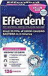 126 Count Efferdent Retainer Cleaner & Denture Cleanser Tablets $3.15