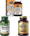 120-Ct SmartyPants Kids Formula Daily Gummy Multivitamin $11, 360-Ct Fish Oil $15