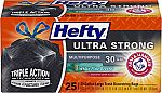 25ct 30-Gallon Hefty Ultra Strong Multipurpose Large Trash Bags $6.20 and more