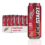 12-Pk 16-oz Mountain Dew Kickstart (Orange Citrus, Fruit Punch) $9 (Select Accounts)