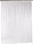 Amazon Basics Clear Vinyl Heavyweight Liner Shower Curtain $3