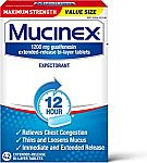 42-Ct Mucinex Chest Congestion Maximum Strength 12 Hour Extended Release Tablets $13.50 & More
