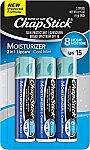 3-Ct ChapStick Moisturizer Cool Mint Lip Balm w/ SPF 15 (3 for $6.50)
