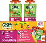 20-pack GoGo squeeZ fruit & veggieZ Kids Snacks Variety Pack, 3.2 Ounce $9.68