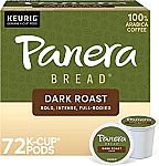 72 Count Panera Bread Dark Roast Coffee K-Cup Pods $22.72 (or $13 - YMMV)