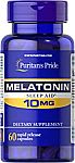 60-Count Puritan's Pride Super Strength Melatonin 10mg Rapid Release Capsules $2.45