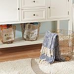 Home Decorators Collection Round Gold Metal Wire Decorative Basket (Set of 3) $38 and more