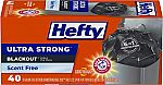 120-Ct 13-Gal Hefty Ultra Strong Tall Kitchen Trash Bags, Blackout $16.42 and more