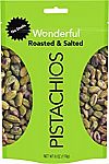 2 x 6 Oz Wonderful Pistachios, No-Shell, Roasted and Salted Nuts $6