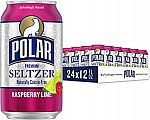 24-pack Polar Seltzer Water Raspberry Lime, 12 fl oz cans $5.50
