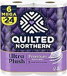 Quilted Northern Ultra Plush Toilet Paper 6 Mega Rolls $4.69