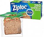 280-Count Ziploc Snack Bags $8