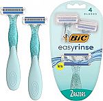 2-Count BIC EasyRinse Anti-Clogging Women's Disposable Razors $2.21