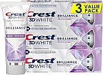 3 Pack Crest 3D White Brilliance Teeth Whitening Toothpaste $10