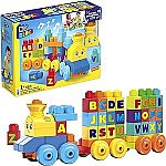 MEGA BLOKS Fisher-Price ABC Blocks Building Toy, ABC Musical Train with 50 Pieces $9.79