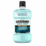 1-Liter Listerine Zero Alcohol Mouthwash (Cool Mint) $2.65