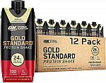 12-Ct 11-Oz Optimum Nutrition Gold Standard Protein Shake $10