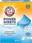 50-Ct Arm & Hammer Power Sheets Laundry Detergent $3
