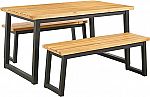 3-pcs Signature Design by Ashley Town Wood Outdoor Patio Counter Table Set $104 and more
