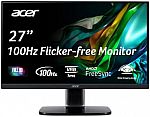 Acer KB272 EBI 27" FHD Zero-Frame Gaming Monitor $89.99
